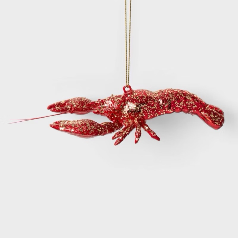 Glass Lobster Christmas Tree Ornament nwt